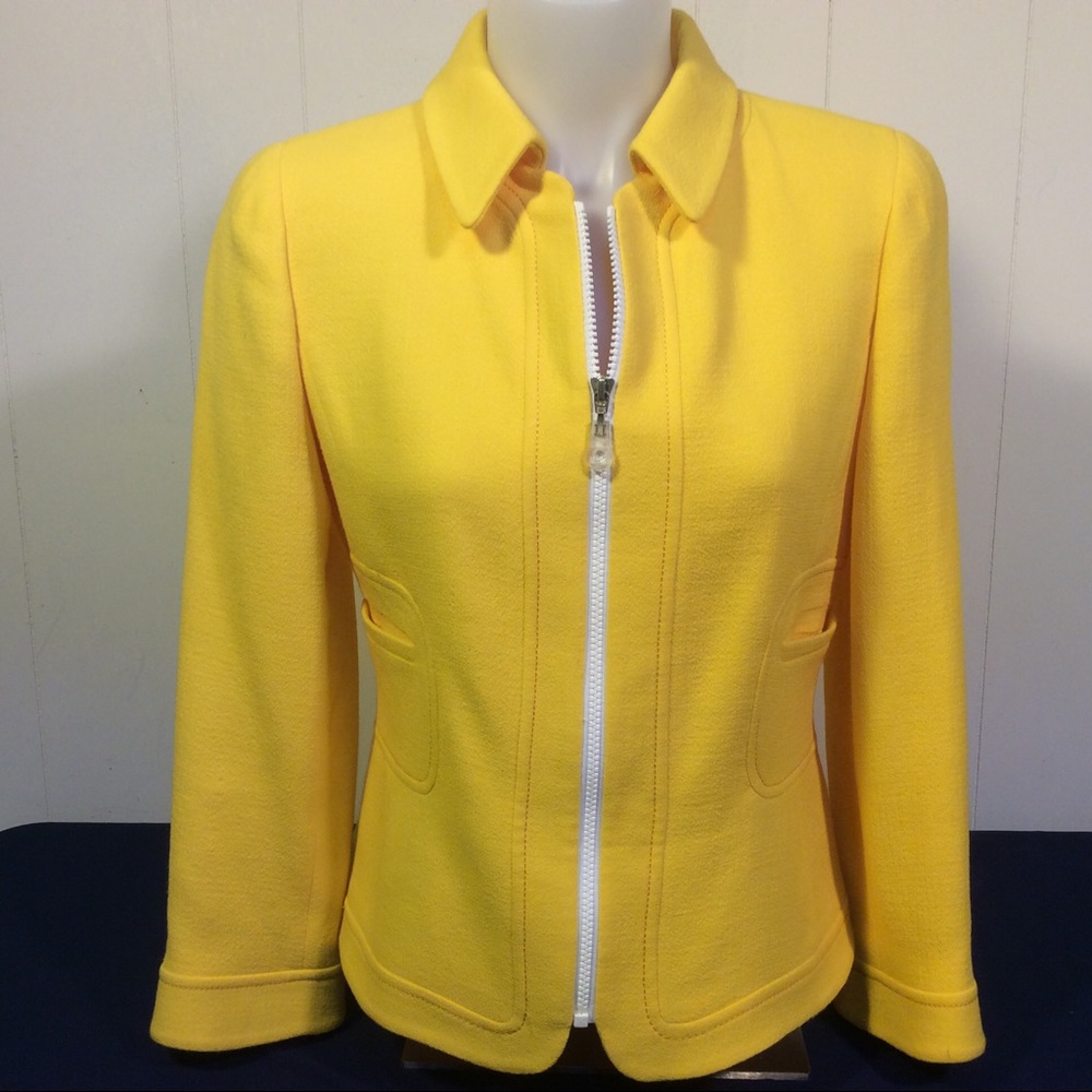 Platine Paris Yellow Wool Jacket made in France Women’s size medium